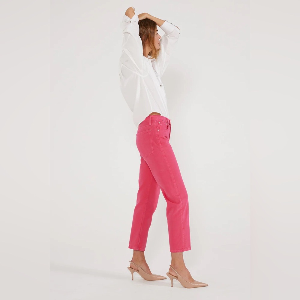 Etica Rhea Mid-Rise Loose Fit Raspberry Color Size 28